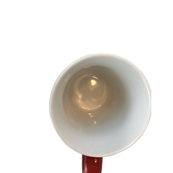 Starbucks Red Coffee Mug Tea Cup ESTB 1971 White Inside Trim 2009 u - Picture 4 of 8